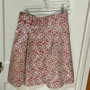 AEVE Elegant Pink and Silver A-Line Skirt